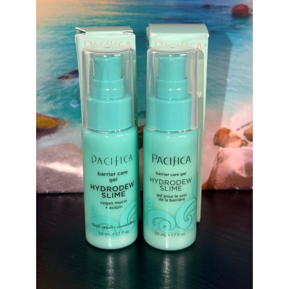 Pacifica Hydrodew Slime Barrier Care Gel Vegan Mucin Ectoin 1.7oz Set of 2 NEW